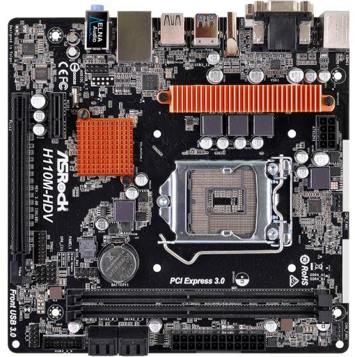 Материнская плата ASROCK H110M-HDV R3.0, фото 1
