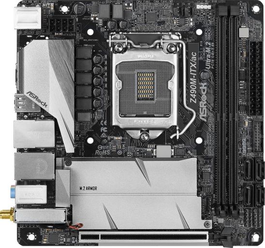 Материнская плата ASROCK Z490M-ITX/ac, фото 1