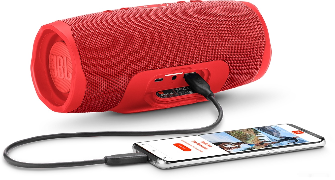 Беспроводная колонка JBL Charge 4 (красный), фото 5
