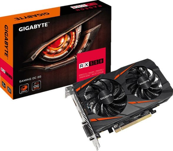 Видеокарта Gigabyte Radeon RX 550 Gaming OC 2GB GDDR5 [GV-RX550GAMING OC-2GD], фото 1