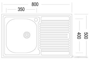 Кухонная мойка Ukinox STM 800.500-T5K