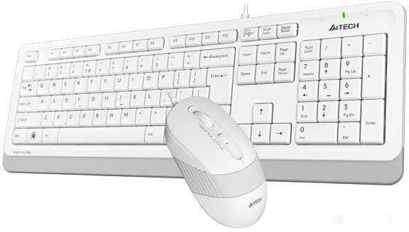 Клавиатура + мышь A4Tech Fstyler F1010 (белый/серый), фото 4