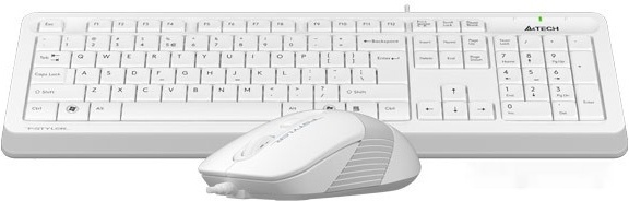 Клавиатура + мышь A4Tech Fstyler F1010 (белый/серый), фото 2