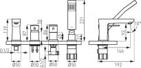 Смеситель Ferro Algeo Square BAQ11A