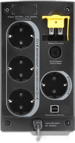 Источник бесперебойного питания APC Back-UPS 750VA [BC750-RS], фото 3