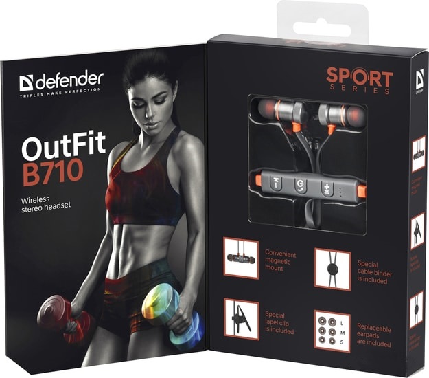 Наушники Defender OutFit B710 (Black-Orange), фото 9