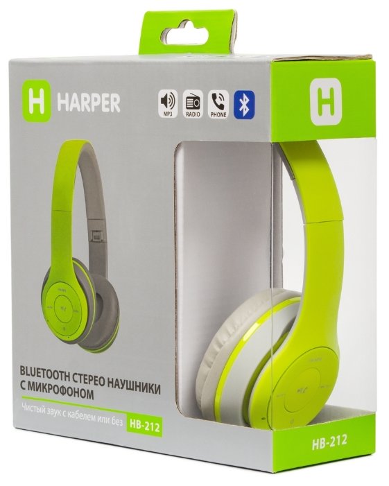 Наушники HARPER HB-212 (Green), фото 4