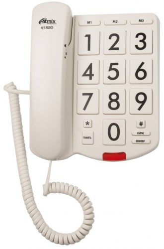 Проводной телефон Ritmix RT-520 (Ivory)