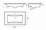 Умывальник SANITA LUXE Quadro 90