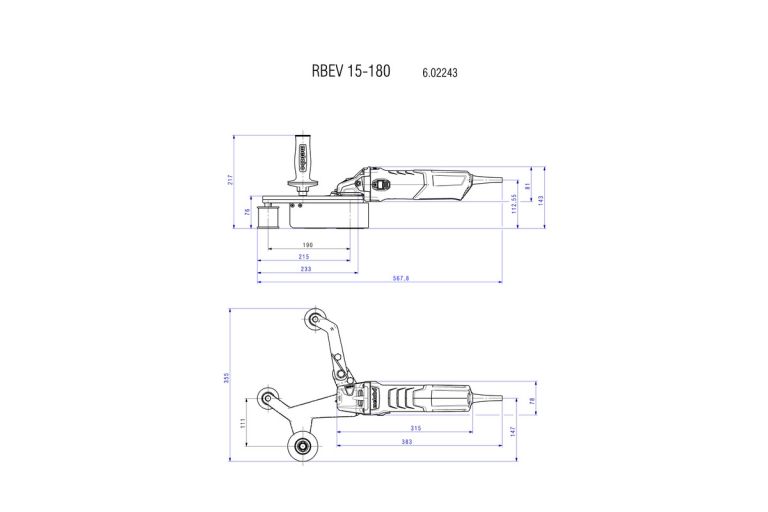 Шлифовальная машина Metabo RBE 15-180 Set, фото 1