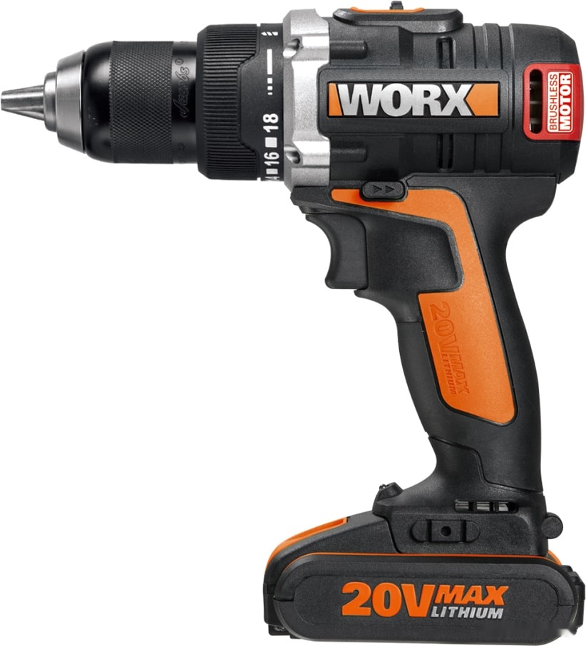 Дрель-шуруповерт Worx BL WX175 (с 2-мя АКБ, кейс), фото 2