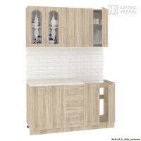 Готовая кухня Кортекс-мебель Корнелия Ретро 1.5м (дуб сонома/марсель)