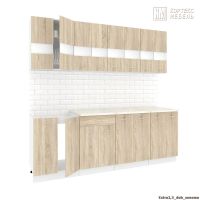 Готовая кухня Кортекс-мебель Корнелия Экстра 2.3м (дуб сонома/мадрид)
