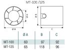 Вытяжная вентиляция CATA MT-100 T