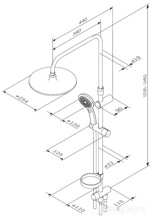 Душевая система Am.Pm Inspire 2.0 F0750A100, фото 7
