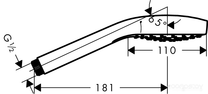 Душевая лейка Hansgrohe Croma Select S 1jet [26804400], фото 2