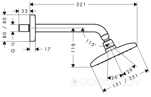 Душевая система Hansgrohe Raindance E 240 AIR 1jet (27370000), фото 2