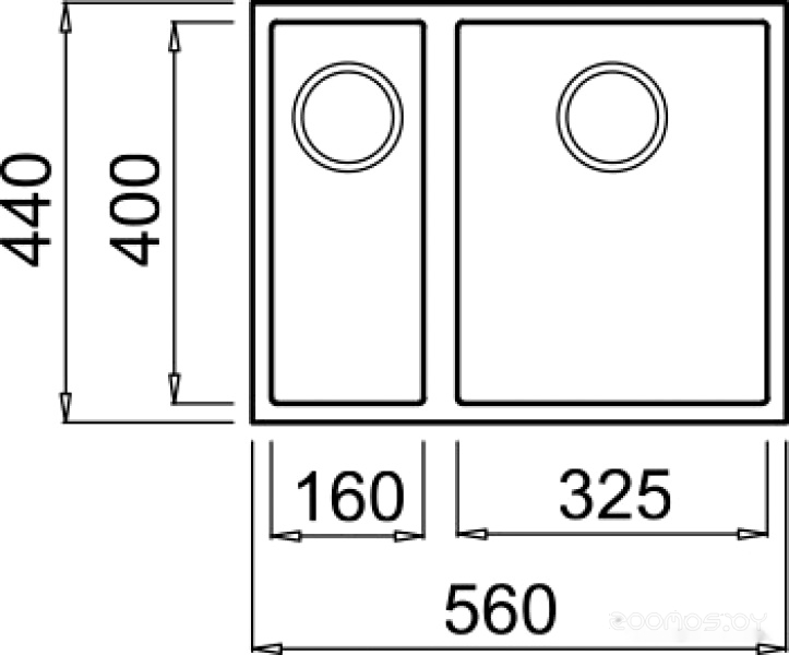 Кухонная мойка Elleci Quadra 150 Undermount White K96, фото 2