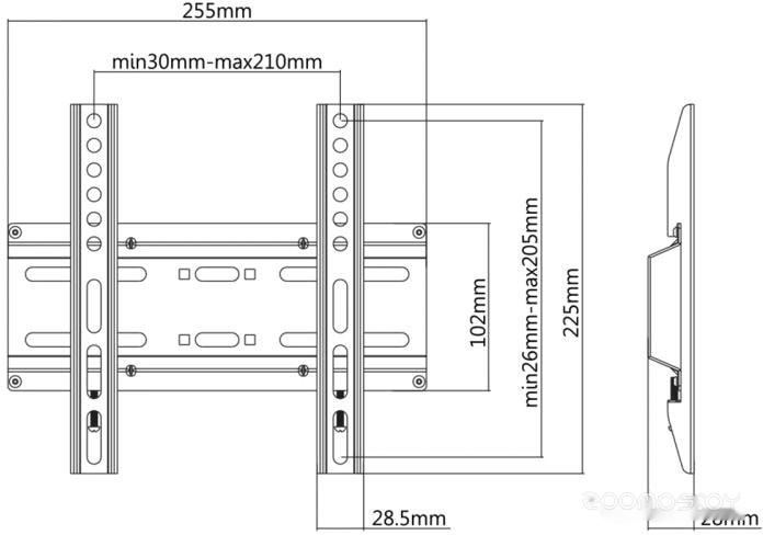 Кронштейн SBOX PLB-2522F, фото 3