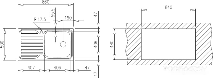 Кухонная мойка Teka Classico 1C 1E MTX, фото 3