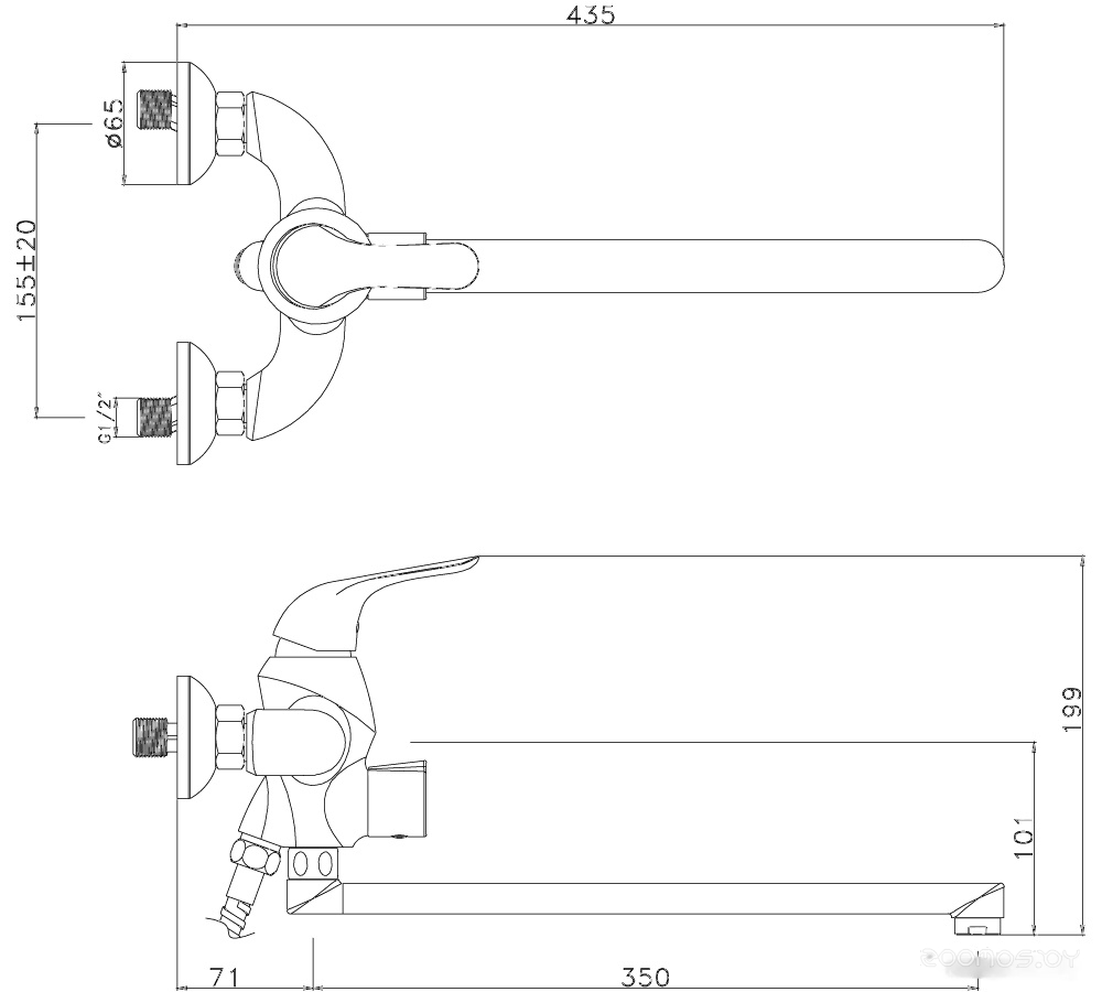Смеситель Lemark Swan LM5451BG, фото 2