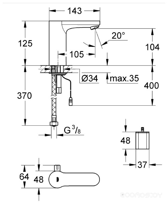 Смеситель Grohe Eurosmart Cosmopolitan E 36327001, фото 2