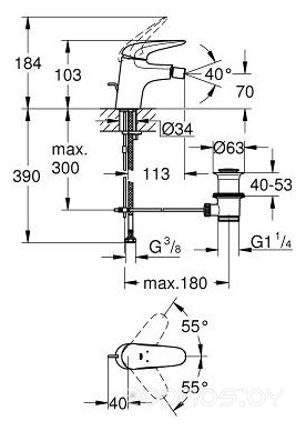 Смеситель Grohe Eurostyle 23720003, фото 2
