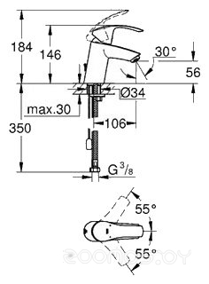 Смеситель Grohe Eurosmart New 33188002, фото 2