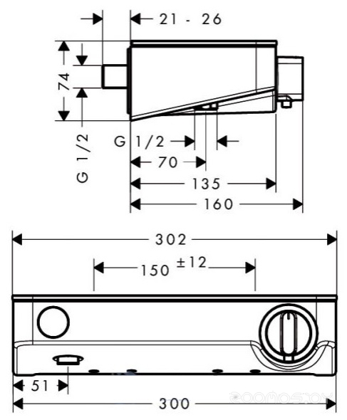 Смеситель Hansgrohe Ecostat Select 13171000, фото 6