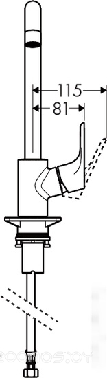 Смеситель Hansgrohe Focus M41 31820670 (черный матовый), фото 2