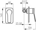 Смеситель Ferro Stratos Black BSC7PABL