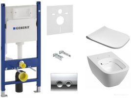 Унитаз Geberit 458.126.00.1 + 115.125.21.1 + L33123000 + L30116000