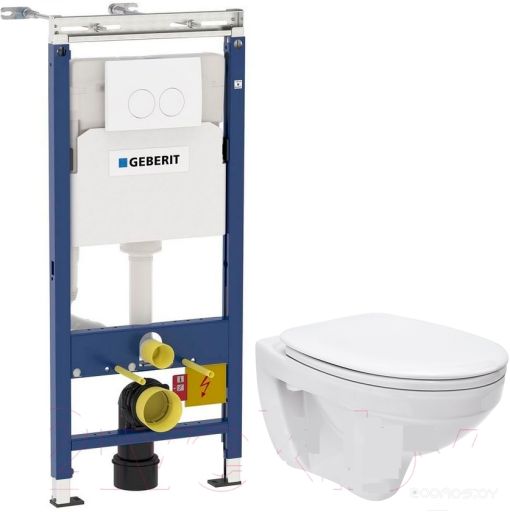 Унитаз Geberit Duofix Plattenbau 458.122.11.1 + S-MZ-DELFI-w+ S-DS-DELFI-S-DL-t, фото 1