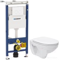 Унитаз Geberit Duofix Plattenbau 458.122.11.1 + S-MZ-DELFI-w+ S-DS-DELFI-S-DL-t