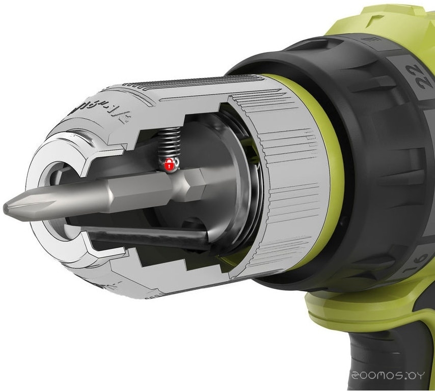 Дрель-шуруповерт Ryobi R18DD7-220S 5133004533 (с 2-мя АКБ, сумка), фото 5