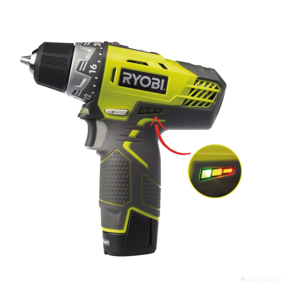 Дрель-шуруповерт Ryobi R12DDL13S, фото 6