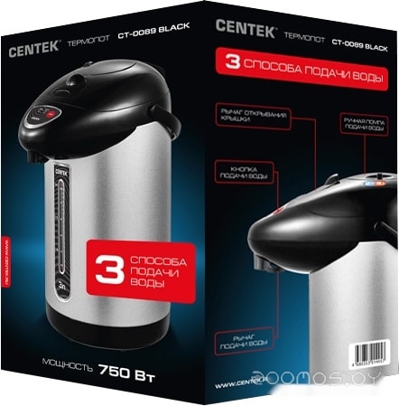 Термопот CENTEK CT-0089 (черный), фото 4
