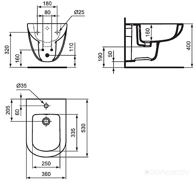 Биде Ideal Standard Tempo [T510001], фото 2