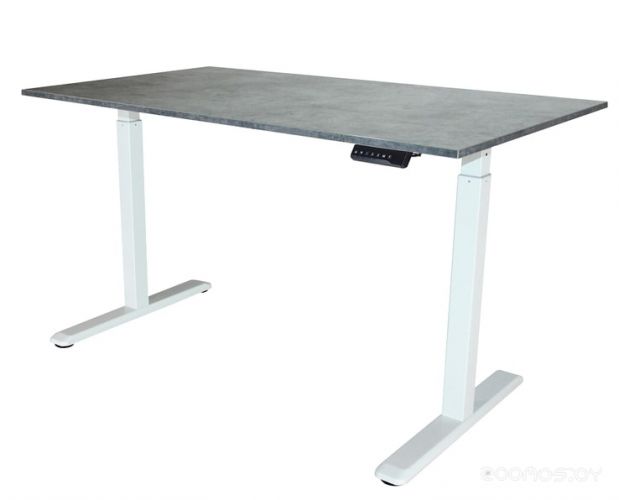 Стол-трансформер ErgoSmart Electric Desk (белый/бетон чикаго)
