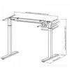 Стол-трансформер ErgoSmart Electric Desk (белый/бетон чикаго)