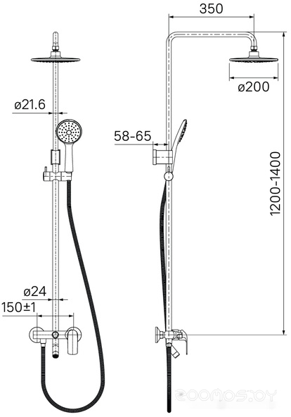 Душевая система IDDIS Chip CHISB1Fi06, фото 6