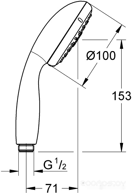 Душевая лейка Grohe New Tempesta 100 28261002, фото 2