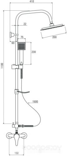 Душевая система Deante Neo Joko NBJ 01SK