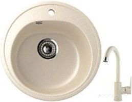 Кухонная мойка Berge BG-5200 + GR-3505 (Бежевый-Пирит)