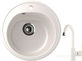 Кухонная мойка Berge BG-5200 + GR-3505 (Белый-Артик)