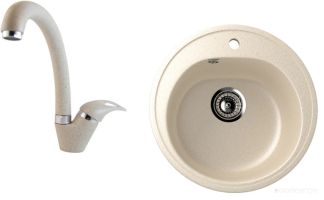 Кухонная мойка Berge BG-5200 + GR-4003 (Песочный/Классик)