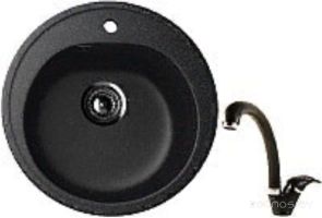 Кухонная мойка Berge BG-5200 + GR-4003 (Черный-Шварц)