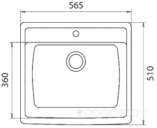 Кухонная мойка GranFest Quadro GF-Q560 (Grey), фото 2
