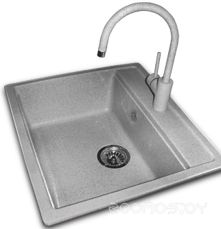 Кухонная мойка GranFest Quadro GF-Q560 (Grey), фото 3