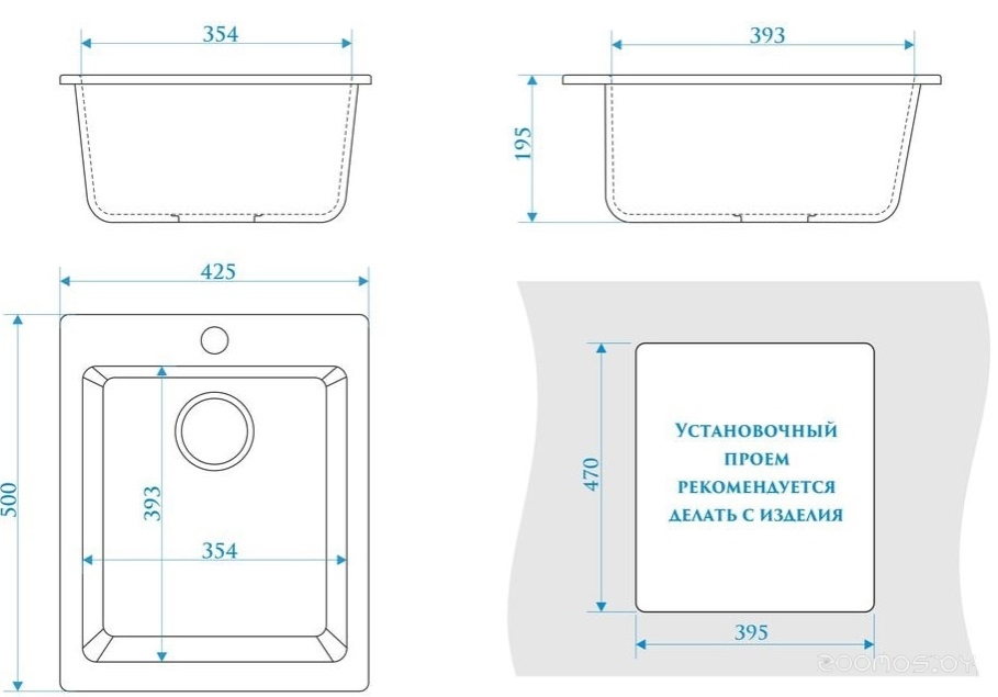 Кухонная мойка Elmar M-05M (Черный Q4), фото 2